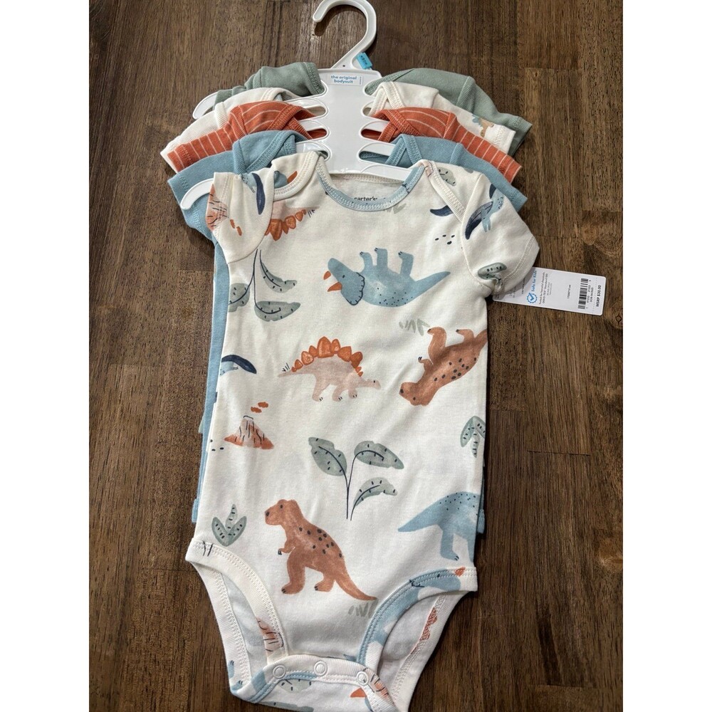 Carter's Baby Boys Dinosaur Bodysuits 5 Pack